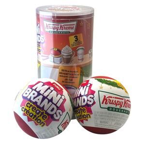 Zuru Mini Brands Krispy Kreme Holiday Create Creation, 2 Blind Pkgs, New, Sealed